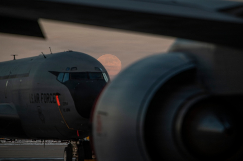 Full moon on the flight line