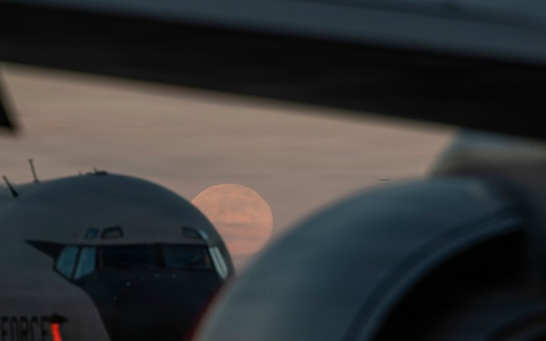 Full moon on the flight line