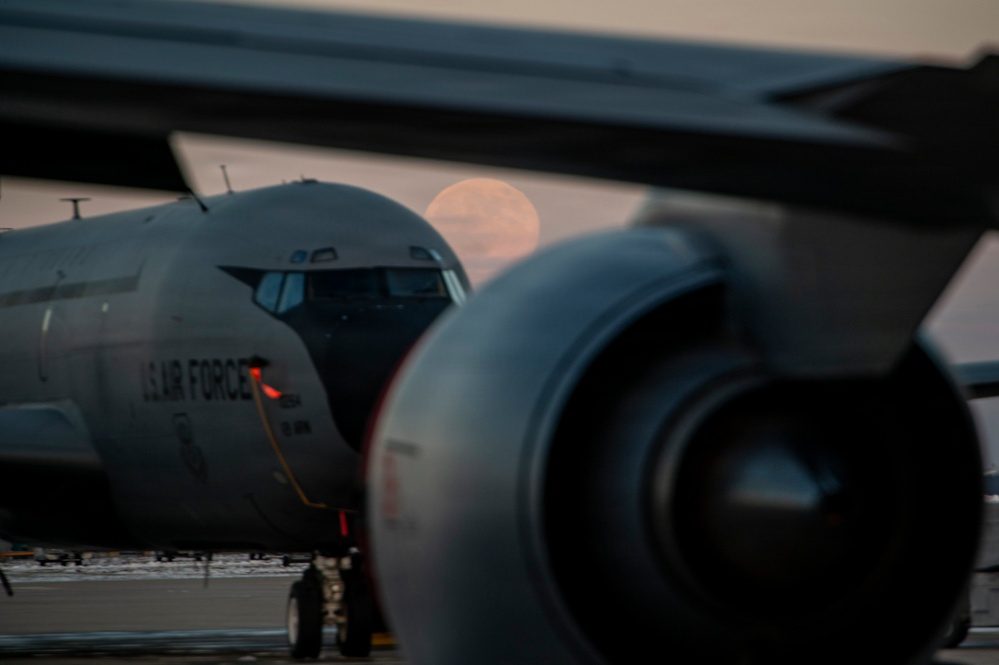 Full moon on the flight line