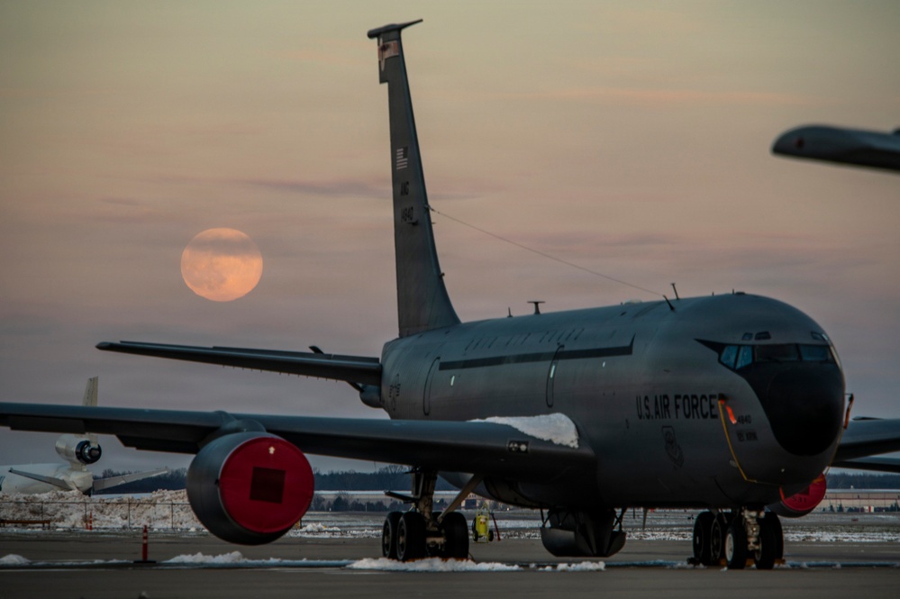 Full moon on the flight line