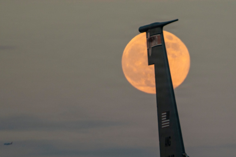 Full moon on the flight line