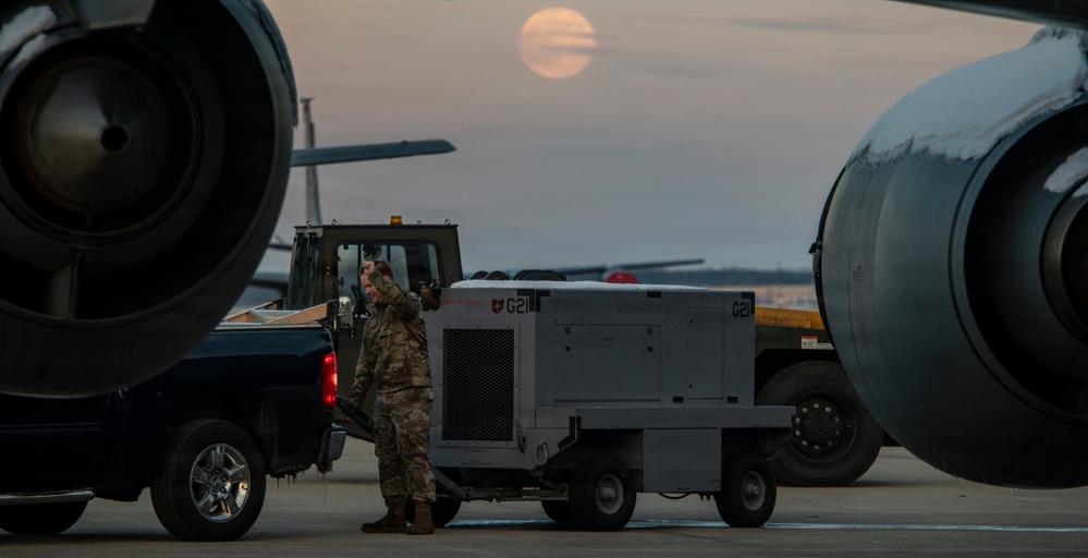Full moon on the flight line