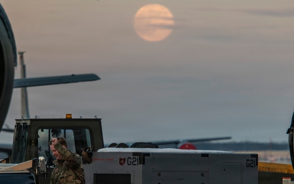 Full moon on the flight line