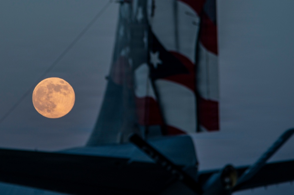 Full moon on the flight line