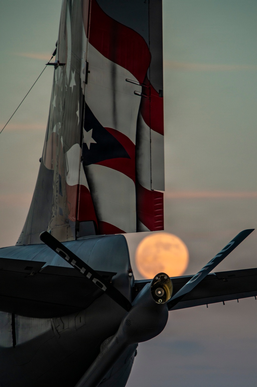 Full moon on the flight line