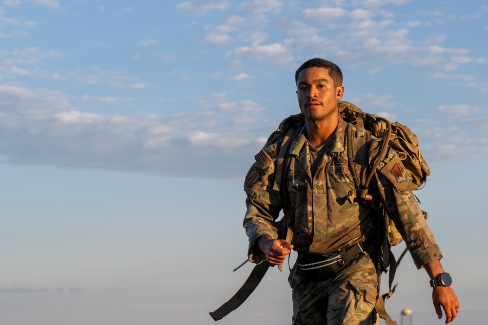 Moody Air Force Base Airmen and community members complete the annual Norwegian Foot March