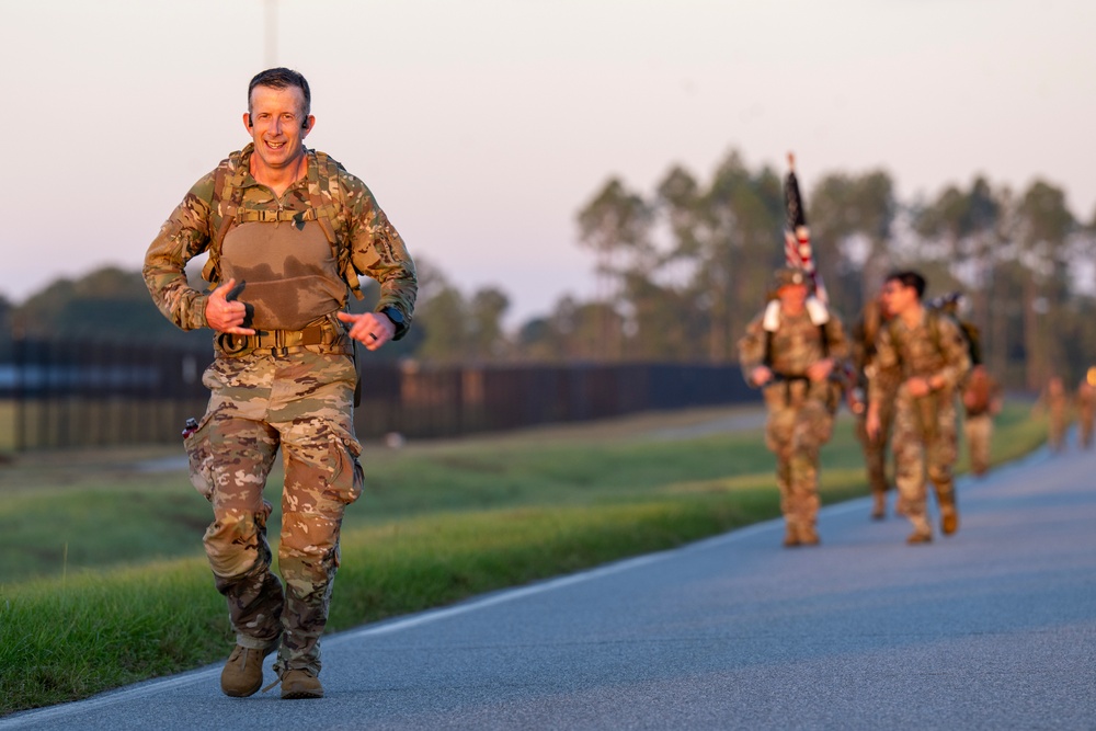 Moody Air Force Base Airmen and community members complete the annual Norwegian Foot March