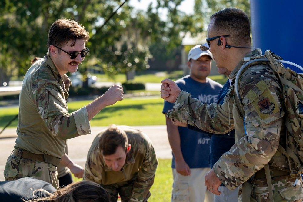 Moody Air Force Base Airmen and community members complete the annual Norwegian Foot March