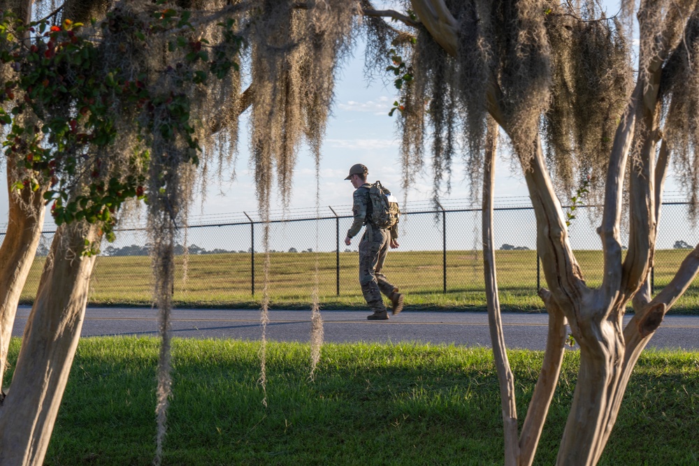 Moody Air Force Base Airmen and community members complete the annual Norwegian Foot March