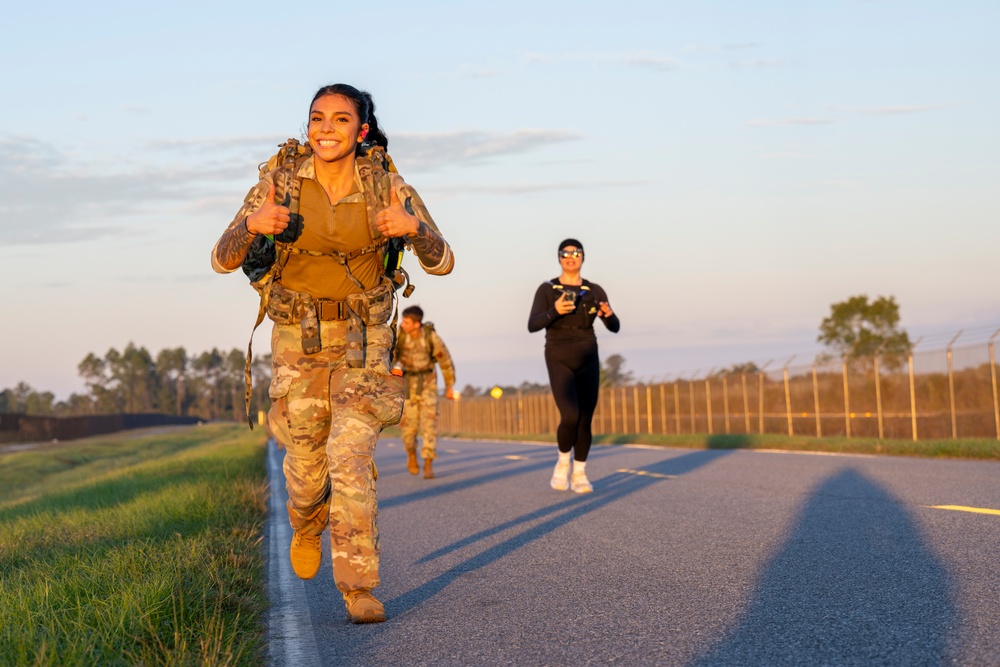 Moody Air Force Base Airmen and community members complete the annual Norwegian Foot March