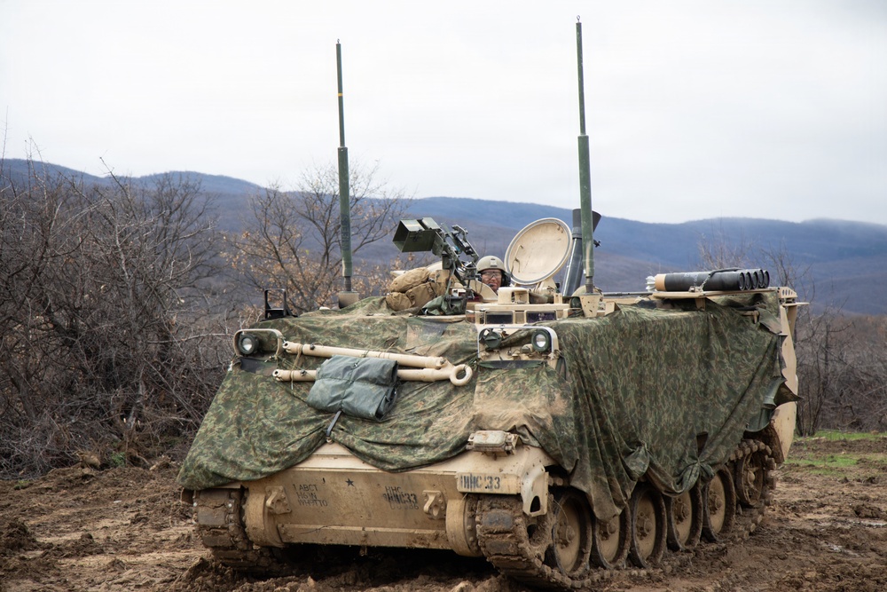 1st Infantry Division Conducts a Platoon Live Fire Exercise at Novo Selo Training Area