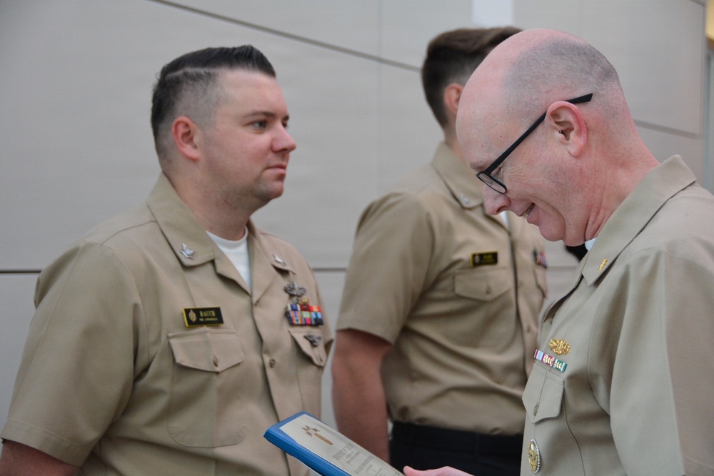 Hospital Corpsman 2nd Class Brandon Rauch Receives Navy and Marine Corps Achievement Medal
