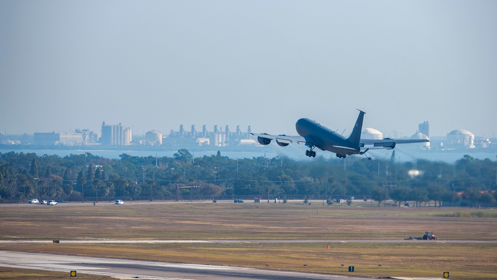 Royal Canadian Air Force CF-18 Hornets conduct flight operations at MacDill AFB