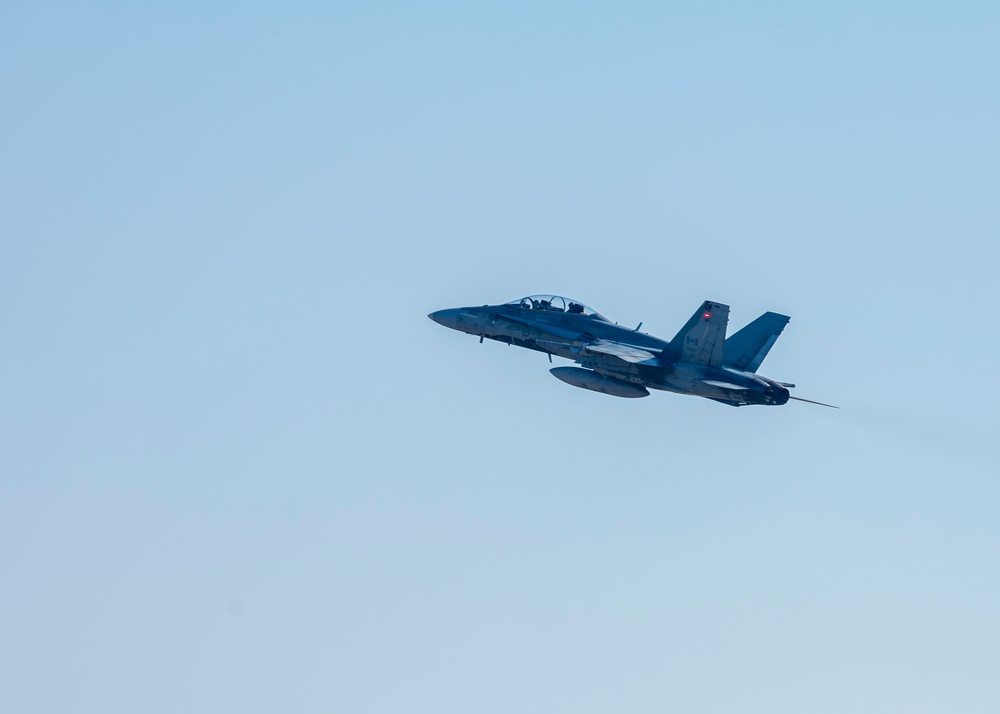 Royal Canadian Air Force CF-18 Hornets conduct flight operations at MacDill AFB