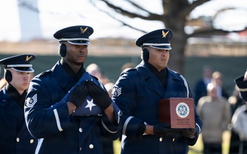 Full Military Funeral Honors with Escort are Conducted for U.S. Air Force Lt. Col. Richard Erb in Section 8