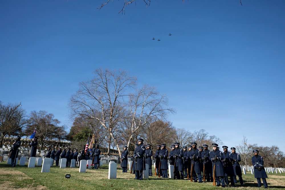 Full Military Funeral Honors with Escort are Conducted for U.S. Air Force Lt. Col. Richard Erb in Section 8