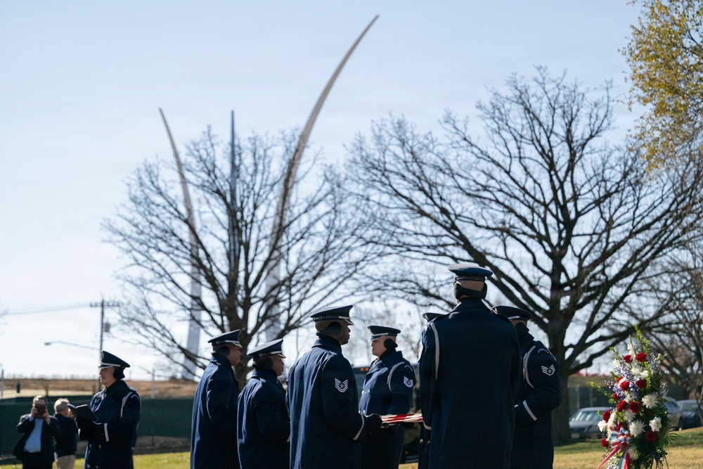 Full Military Funeral Honors with Escort are Conducted for U.S. Air Force Lt. Col. Richard Erb in Section 8