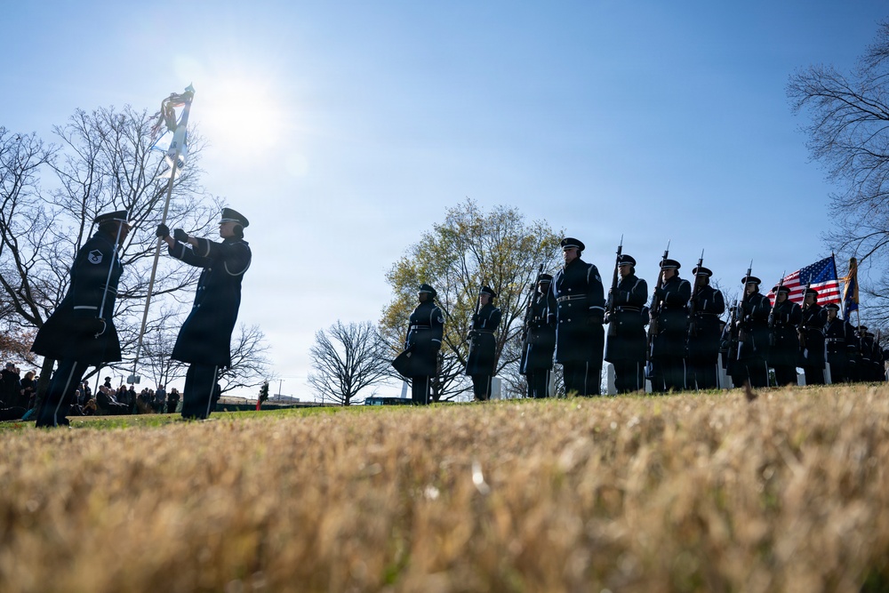Full Military Funeral Honors with Escort are Conducted for U.S. Air Force Lt. Col. Richard Erb in Section 8