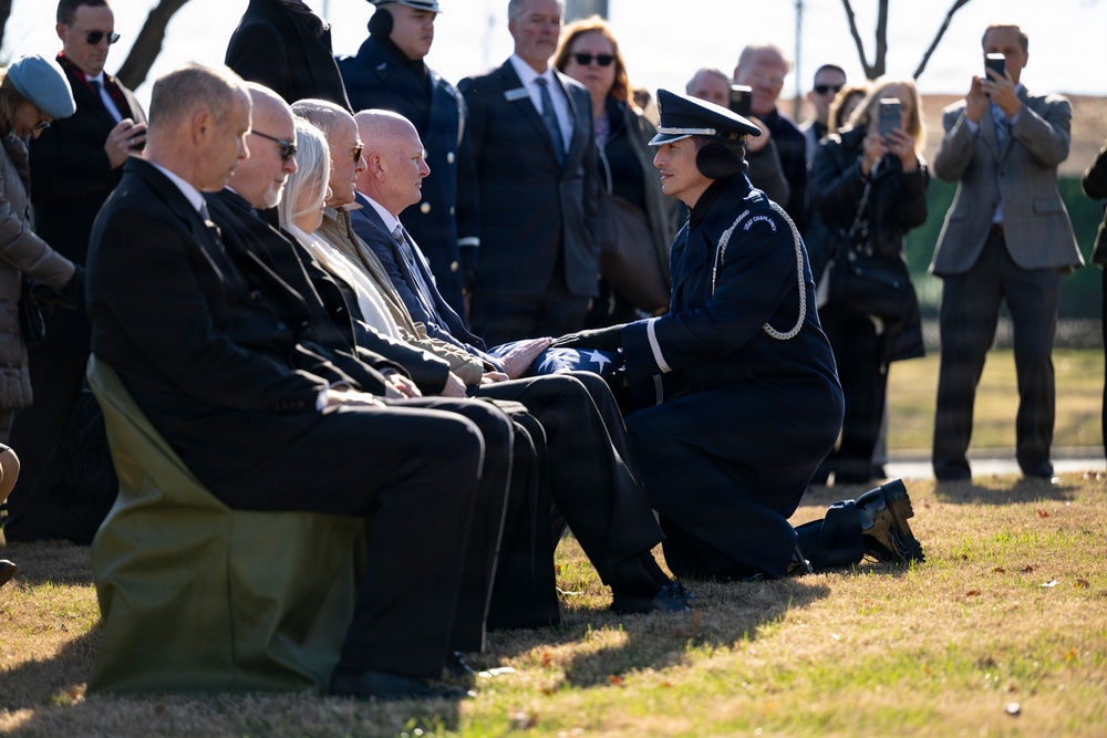 Full Military Funeral Honors with Escort are Conducted for U.S. Air Force Lt. Col. Richard Erb in Section 8