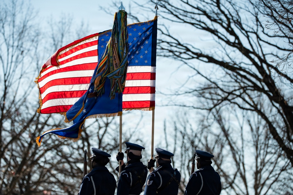 Full Military Funeral Honors with Escort are Conducted for U.S. Air Force Lt. Col. Richard Erb in Section 8