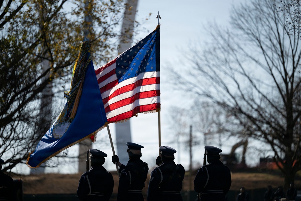 Full Military Funeral Honors with Escort are Conducted for U.S. Air Force Lt. Col. Richard Erb in Section 8
