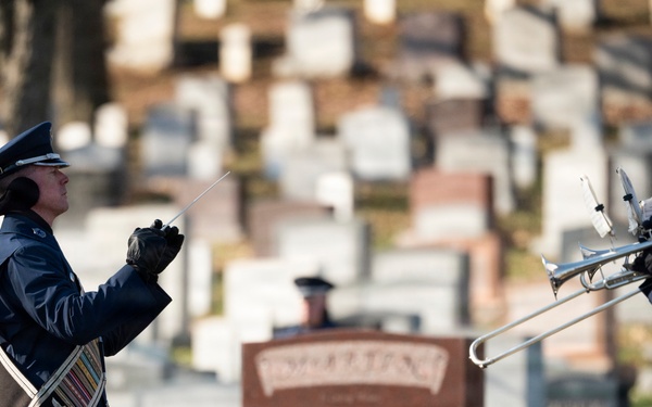Full Military Funeral Honors with Escort are Conducted for U.S. Air Force Lt. Col. Richard Erb in Section 8