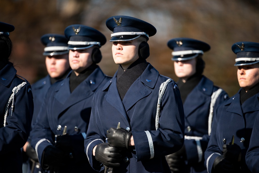 Full Military Funeral Honors with Escort are Conducted for U.S. Air Force Lt. Col. Richard Erb in Section 8