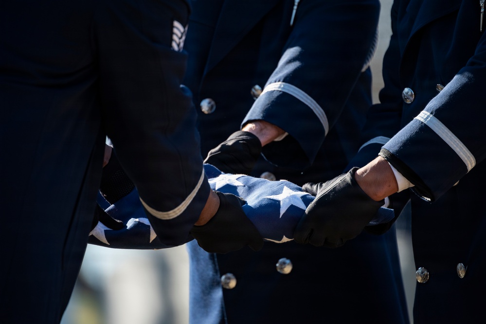 Full Military Funeral Honors with Escort are Conducted for U.S. Air Force Lt. Col. Richard Erb in Section 8