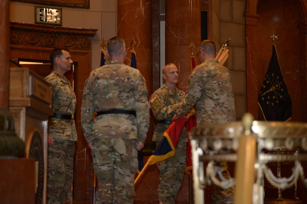38th ID changes commander during ceremony at the Indiana War Memorial