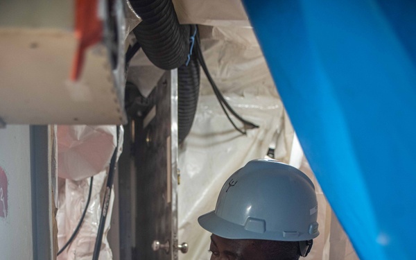 Ronald Reagan Sailors Work Hard During Maintenance Period