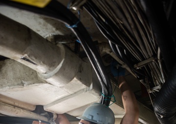 Ronald Reagan Sailors Work Hard During Maintenance Period