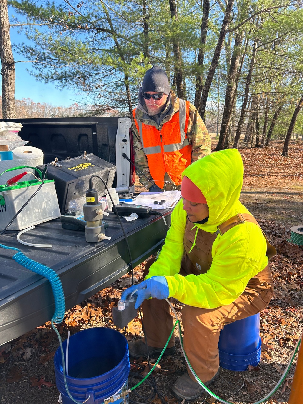 Collecting water samples
