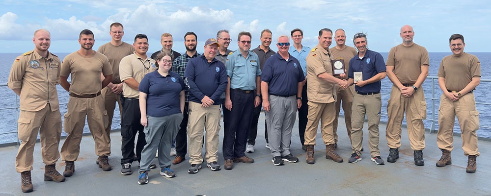 NUWC Division Newport’s AUTEC range performs first sensor accuracy test of a German ship for NATO FORACS