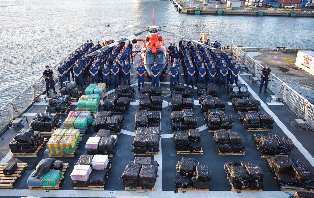Coast Guard offloads over $198 million in illicit drugs interdicted in Eastern Pacific Ocean