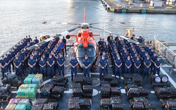 Coast Guard offloads over $198 million in illicit drugs interdicted in Eastern Pacific Ocean