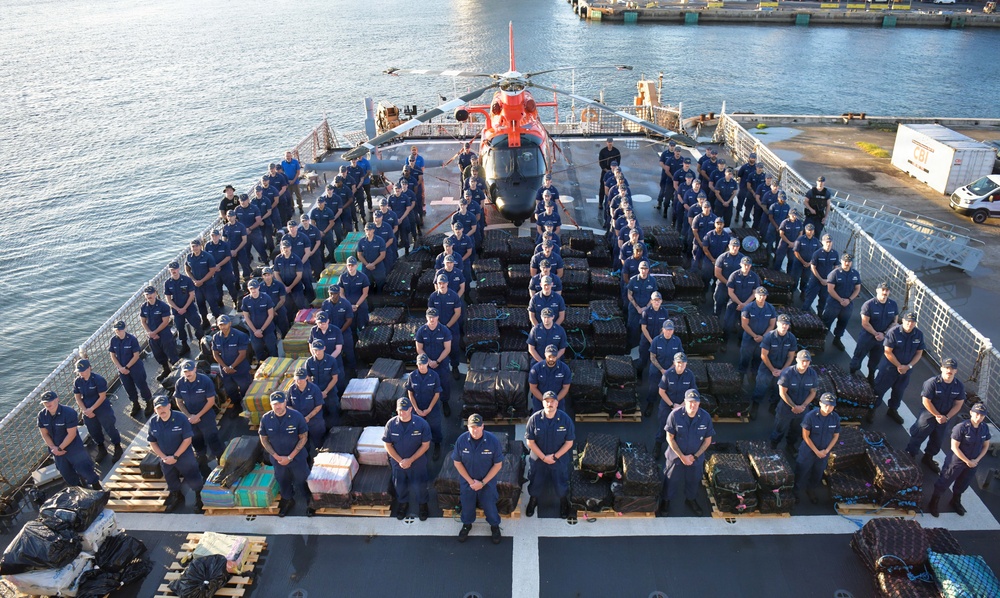 Coast Guard offloads over $198 million in illicit drugs interdicted in Eastern Pacific Ocean