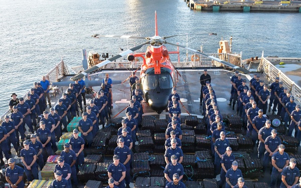 Coast Guard offloads over $198 million in illicit drugs interdicted in Eastern Pacific Ocean