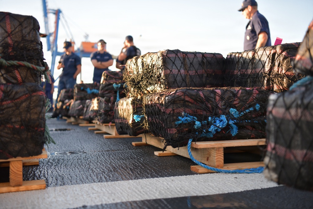 Coast Guard offloads over $198 million in illicit drugs interdicted in Eastern Pacific Ocean
