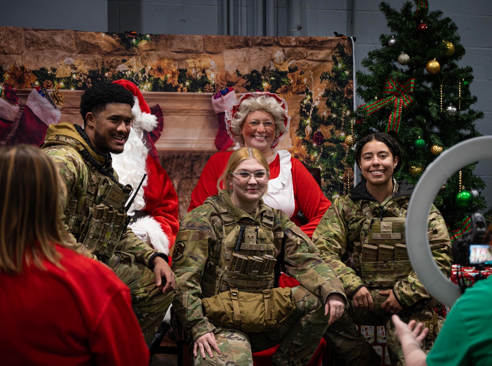 Team Minot celebrates the Minot Air Force Base Christmas Tree Lighting ceremony