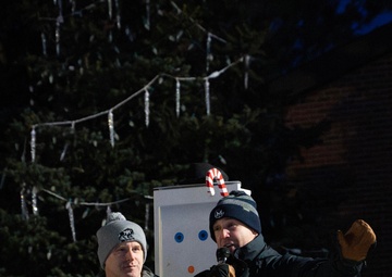 Team Minot celebrates the Minot Air Force Base Christmas Tree Lighting ceremony