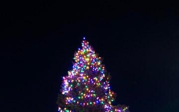 Team Minot celebrates the Minot Air Force Base Christmas Tree Lighting ceremony