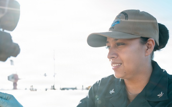 U.S. Navy Sailors Conduct Maintenance on the Flight Deck