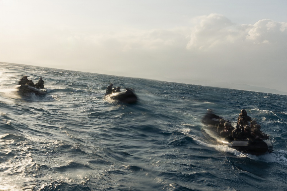 31st MEU | USV and E-CRRC resupply drills