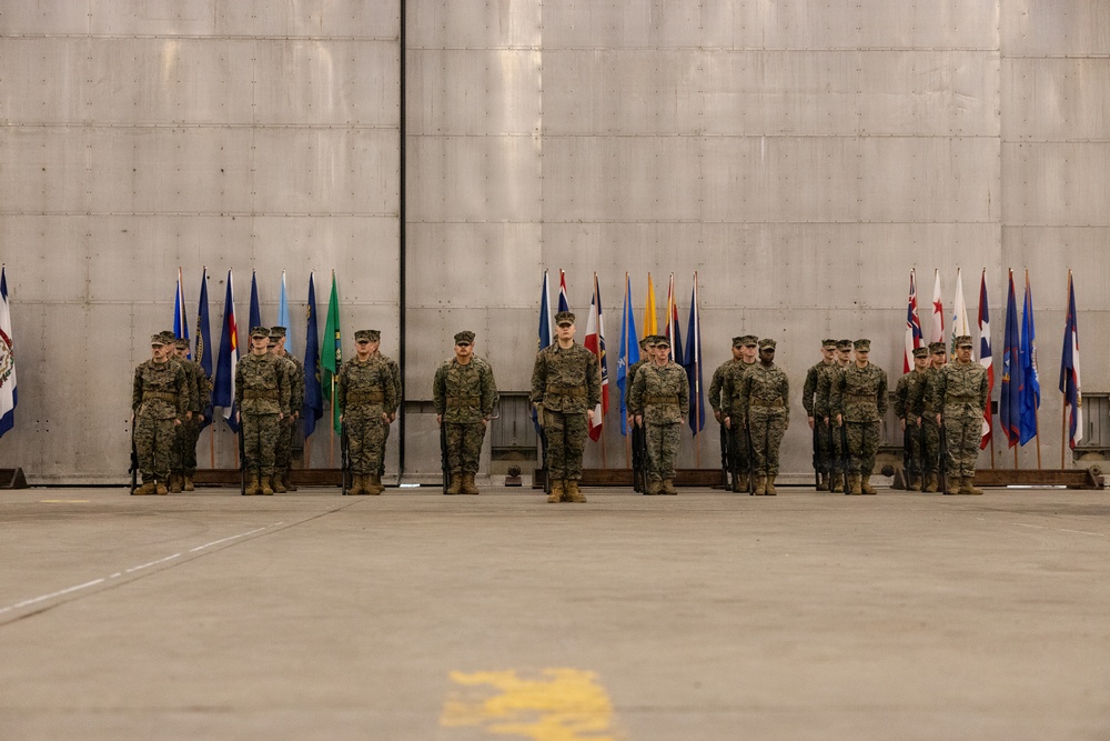 HMLA-167 change of command ceremony