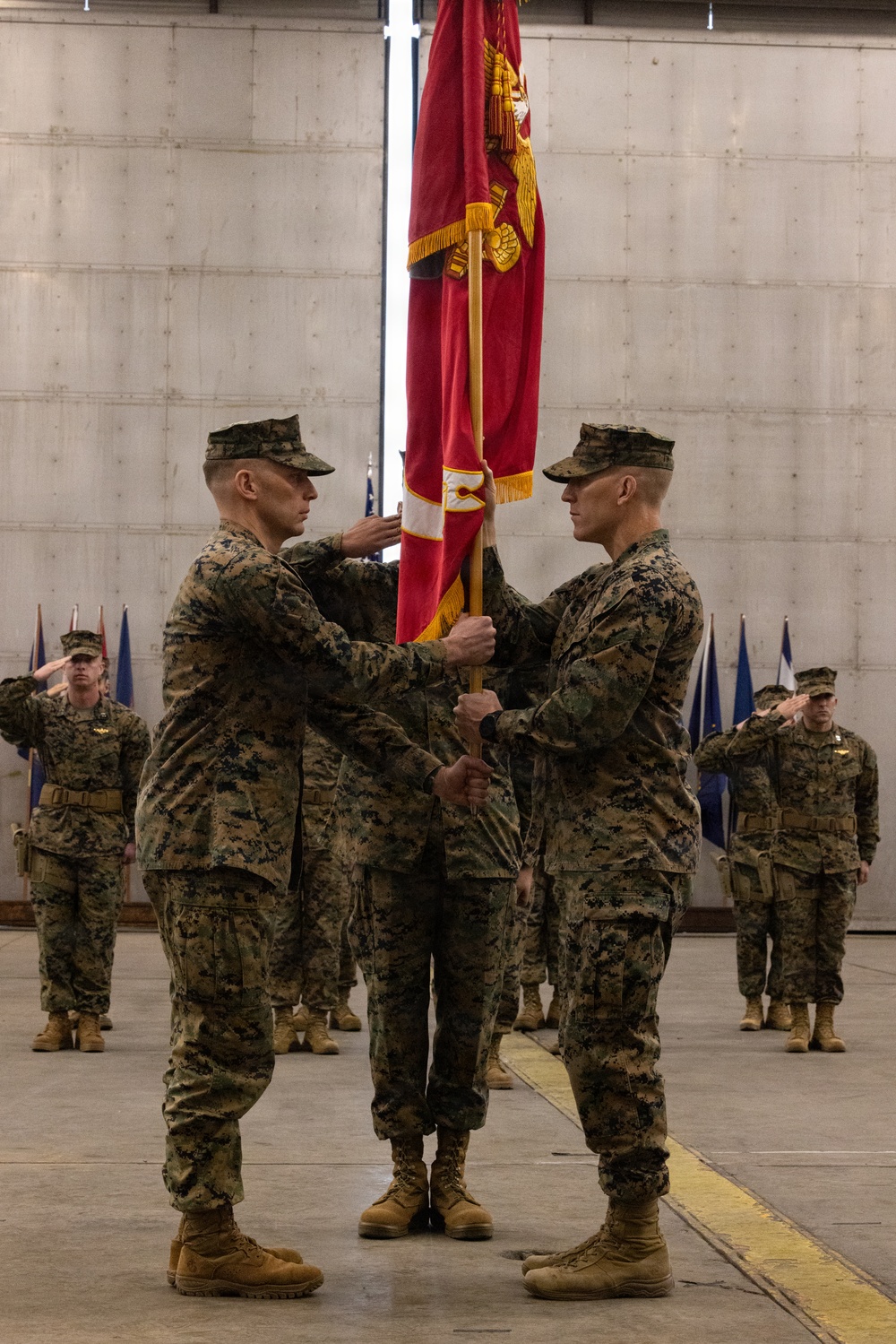 HMLA-167 change of command ceremony