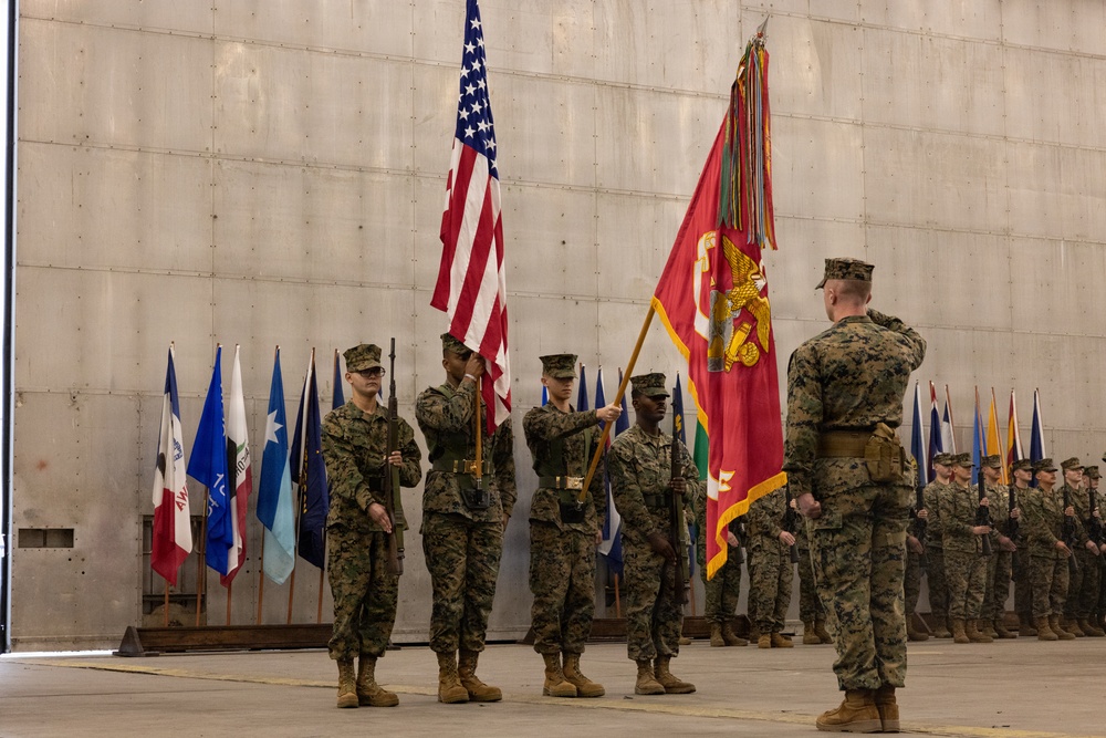 HMLA-167 change of command ceremony