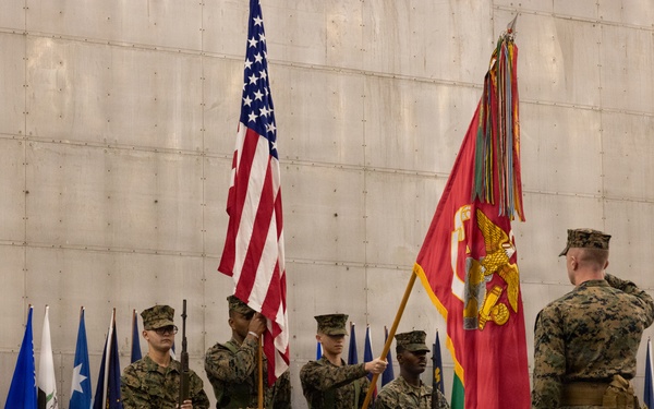 HMLA-167 change of command ceremony