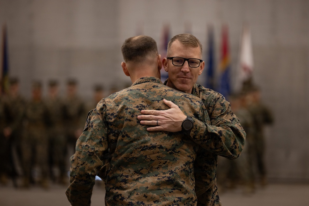 HMLA-167 change of command ceremony