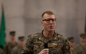 HMLA-167 change of command ceremony