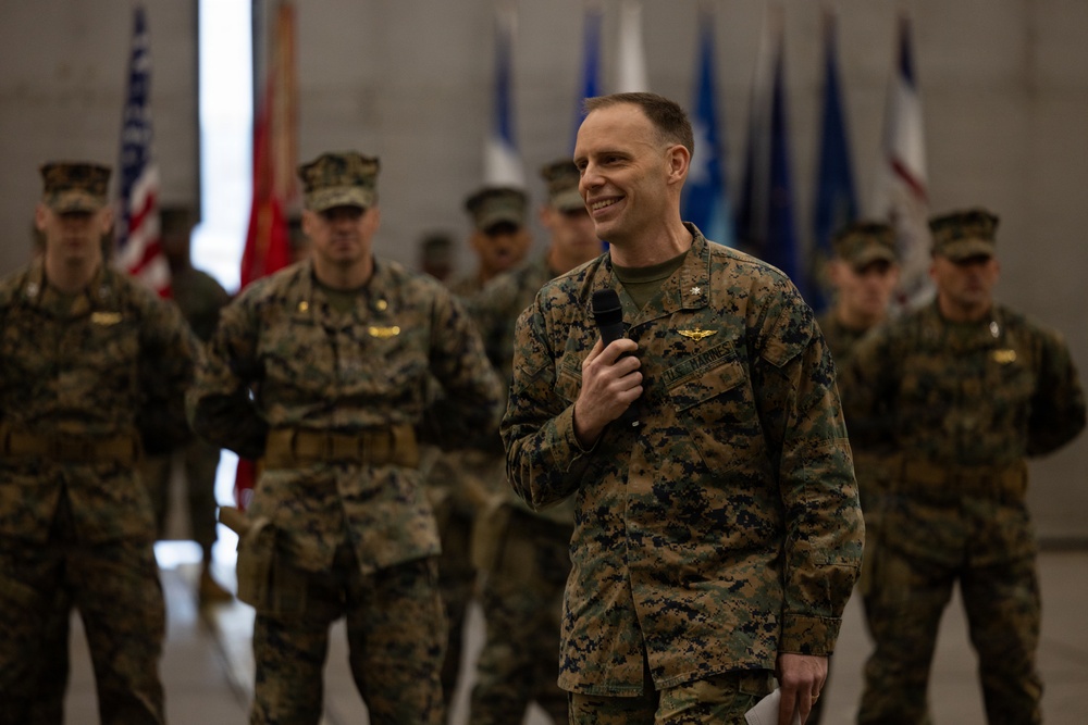 HMLA-167 change of command ceremony